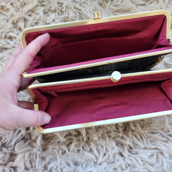 HOBO Black and Brown Snakeskin Clutch Wallet Set - Picture 5 of 13